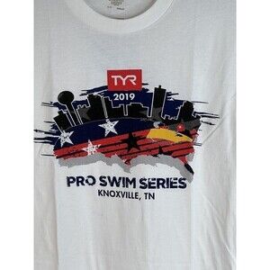 TYR T Shirt Unisex Med Crew Neck Pro Swim Series 2019 Knoxville TN USA Swimming